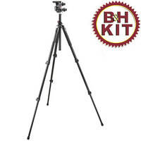 Manfrotto 055XPROB Pro Tripod Legs (Black) with 410 Mini Geared Head