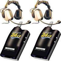 Eartec 2 Simultalk 24G Beltpacks with Max Double Headsets