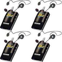 Eartec 4 Simultalk 24G Beltpacks with Cyber Headsets