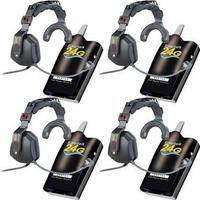 Eartec 4 Simultalk 24G Beltpacks with Ultra Single Headsets
