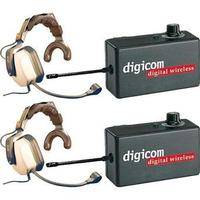 Eartec 2 Digicom Communication Radios w/ Max Single Headsets