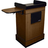 AmpliVox Sound Systems SW3230-WT-L  Multimedia Computer Lectern with Wireless Sound System (Walnut)