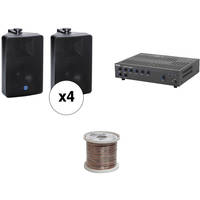 Atlas Sound Basic Single-Zone, 70V Wall Mount Sound System for up to 3,000 sq ft.