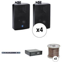 Atlas Sound Basic Two-Zone, 70V Wall Mounted Sound System for up to 3,000 sq ft.