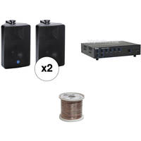 Atlas Sound Basic Single-Zone, 70V Wall Mount Sound System for up to 1,500 sq ft.