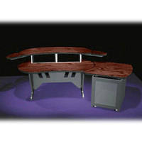 Middle Atlantic ELUR+S12D-DC 84" Edit Center Desk with Overbridge & 12 Space Rack (ELUR+S12D-DC)