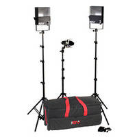 Smith-Victor SL270 3-Light 1350 Watt Softlight Video Interview Kit (120-240V AC/12 VDC)