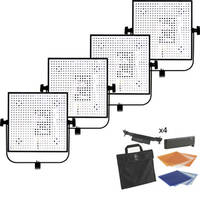 Litepanels 4 Light 1X1 Daylight Flood/Spot LED Light Kit