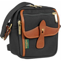 Billingham Stowaway Pola Shoulder Bag (Black with Tan Leather Trim)