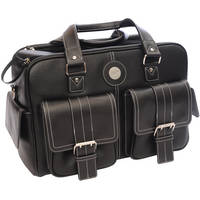 Jill-E Designs Medium Camera Bag (Black with Bone Piping Trim)