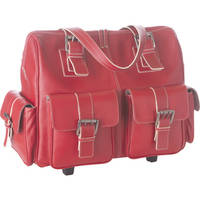 Jill-E Designs Large Rolling Camera Bag (Red)