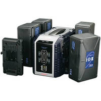 IDX ELR44 PACK 4 Elite Batteries w/VL-4S Quad Charger and RED ONE Mounting Plate