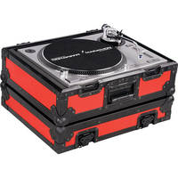 Marathon MA-1200BLKRED Flight Road DJ Turntable Case (Black and Red)