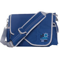 Jill-E Designs Sailcloth Messenger Bag (Blue with Gray Accents)
