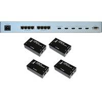 Apantac HDMI-4x4-Matrix HDMI 4x4 Matrix Switch w/Cat5 Extended Outputs