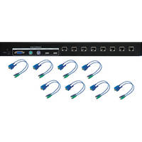 Apantac MT HOOD KVM Switch with CATx Extender/Receiver (8-Port)