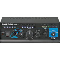 Pyle Pro PTAU34 Mini 75 Watt x 2 Stereo Power Amplifier w/ USB/Aux Inputs