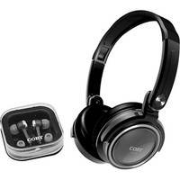 Coby CV215 Jammerz On-Ear and In-Ear Headphone Set (Black)