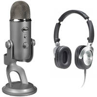 Blue Yeti USB Microphone and Shure SRH240 Headphone Kit