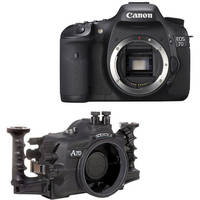 Aquatica Underwater Housing w/ Double Nikonos Bulkheads Kit with Canon EOS 7D Digital Camera