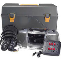 AmpliVox Sound Systems SL1070 6-Station Listening Center/Boombox with Headphones