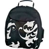 Jill-E Designs Baroque Backpack (Black with White Baroque)