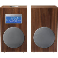 Tivoli Model 10 AM/FM Stereo Clock Radio - Contemporary Collection (Walnut / Silver)