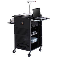 Bretford TCP23FF-CTMBT Antimicrobial PAL Multimedia Cart With Electrical Assembly (25.5 x 42 x 23.75", Concrete)
