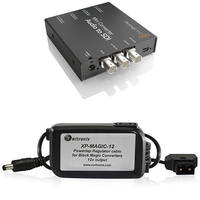 Blackmagic Design Mini Converter Audio to SDI w/ Switronix Powertap Converter Cable