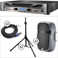 JBL EON 305 Passive 15" Speakers with Crown Power Amplifier Kit