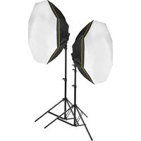 Impact Octacool-6 Fluorescent 2 Light Kit with Octabox (6 Lamps)