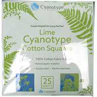 Blue Sunprints Cyanotype Cotton Squares - 6 x 6" (25 Pack, Lime)