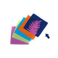 Blue Sunprints Cyanotype Cotton Squares - 6 x 6" (25 Pack, Raspberry)