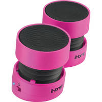 iHome iHM78 Rechargeable Mini Stereo Speakers (Pink)