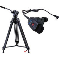 Acebil i-605DX Prosumer Tripod System with RMC-1DV Video Lens Zoom Controller