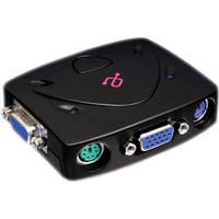 Aluratek 4-Port PS/2 KVM Switch with Cables