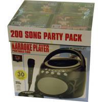 Emerson Karaoke 12' Portable CDG Karaoke System with Bass Ports Plus 200 Songs (Silver)