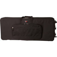 Gator Cases Rigid EPS Foam Lightweight Case with Wheels for Slim 76 Note Keyboards (Black)