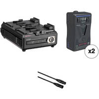 IDX E-HL9 V-Mount Dual Battery with Charger and XLR Cable Kit