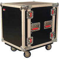 Gator Cases 12U All Black Standard Rack Case With Casters