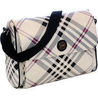 Jill-E Designs Laptop Messenger (Black/Silver Plaid)