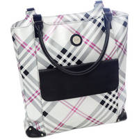 Jill-E Designs Laptop Tote (Black/Silver Plaid)