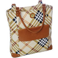 Jill-E Designs Laptop Tote (Tan/Plaid)