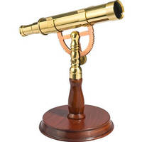 BARSKA 6x30 Anchormaster Spyscope with Mahogany Desktop Pedestal