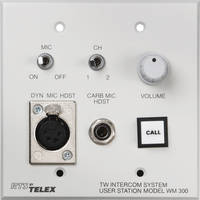 Telex WM-300L Wall Mount User Station w/ an A5F Headset Connector
