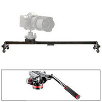 Cinevate Inc 26" Atlas FLT DSLR Slider & Manfrotto 502HD Head/Base 3/8"-16 Kit