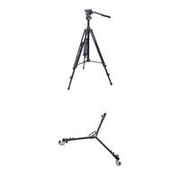 Davis & Sanford Provista Video Tripod, FM18 Fluid Head & W3 Universal Dolly Kit