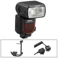 Nikon SB-910 AF Speedlight with Stroboframe Pro-RL Bracket and Vello TTL Flash Cord Kit