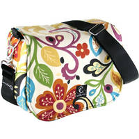 Capturing Couture Bohemian Jubilee Camera Bag (Printed Floral Design in Bright Colors on a Cream Base)