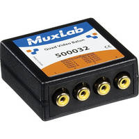 MuxLab Quad Video Balun with RCA Connectors
